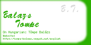 balazs tompe business card