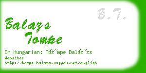 balazs tompe business card